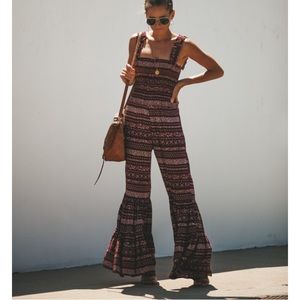 Brand New *Vici* Smocked Bell Bottom Jumpsuit